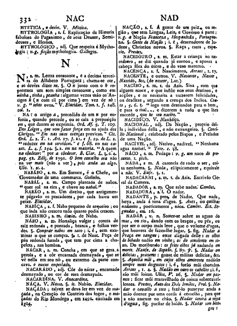 Página 1142_Diccionario da lingua portugueza - recompilado dos vocabularios impressos ate agora, e nesta segunda edição novamente emendado e muito acrescentado, por ANTONIO DE MORAES SILVA