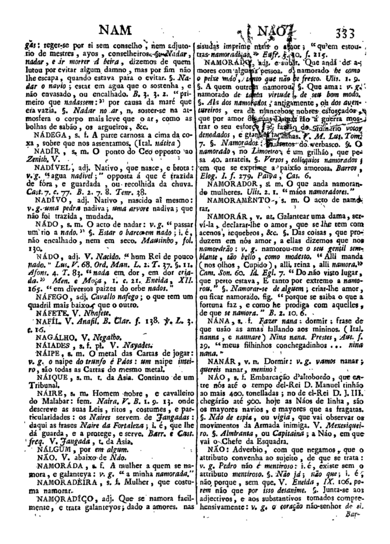 Página 1143_Diccionario da lingua portugueza - recompilado dos vocabularios impressos ate agora, e nesta segunda edição novamente emendado e muito acrescentado, por ANTONIO DE MORAES SILVA