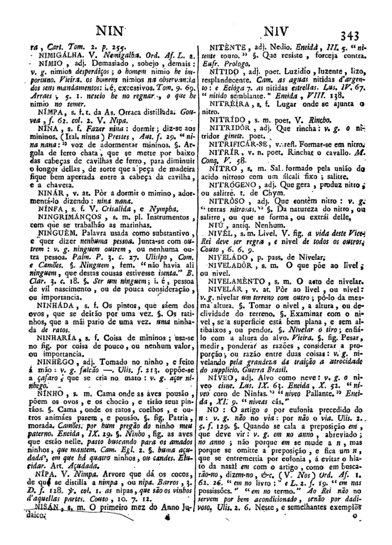 Página 1153_Diccionario da lingua portugueza - recompilado dos vocabularios impressos ate agora, e nesta segunda edição novamente emendado e muito acrescentado, por ANTONIO DE MORAES SILVA