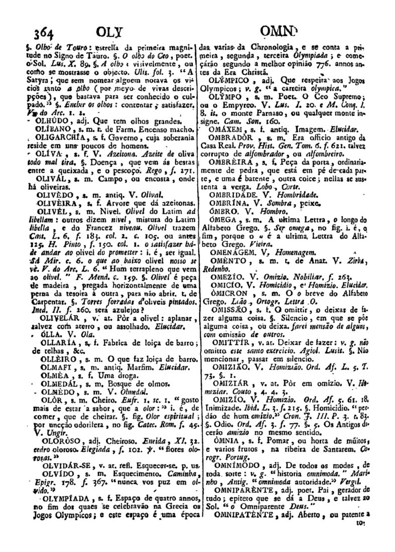 Página 1174_Diccionario da lingua portugueza - recompilado dos vocabularios impressos ate agora, e nesta segunda edição novamente emendado e muito acrescentado, por ANTONIO DE MORAES SILVA