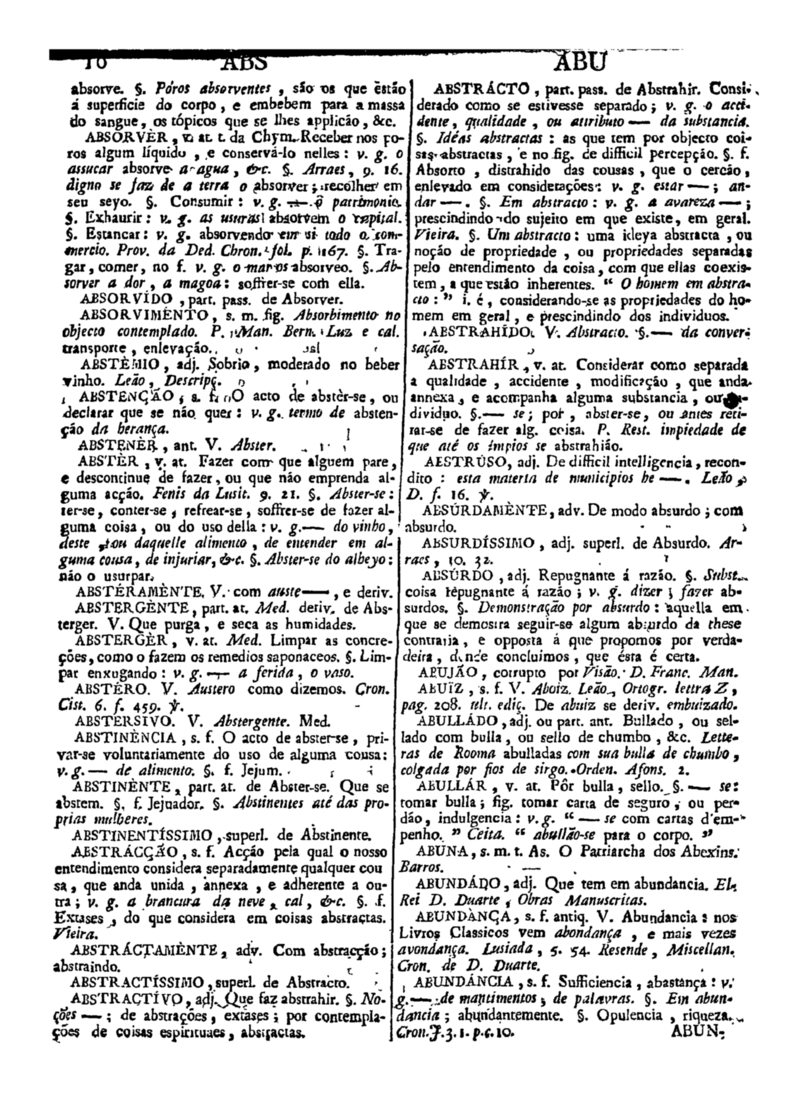 Página 16_Diccionario da lingua portugueza - recompilado dos vocabularios impressos ate agora, e nesta segunda edição novamente emendado e muito acrescentado, por ANTONIO DE MORAES SILVA