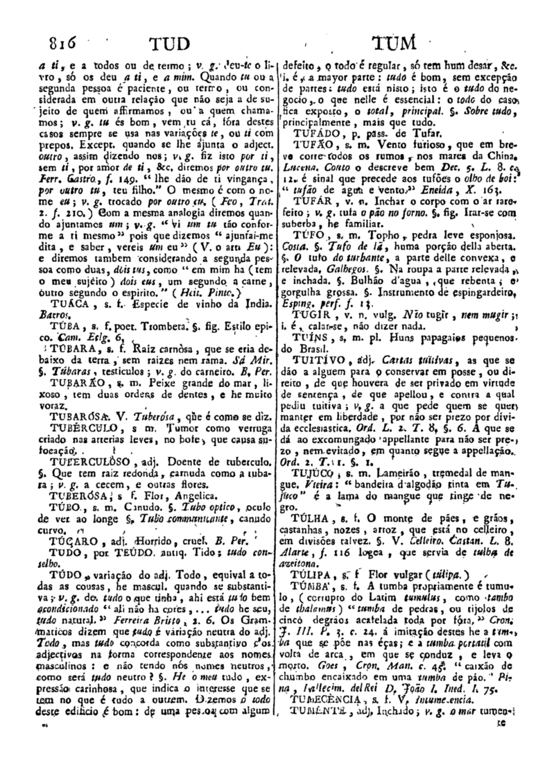 Página 1626_Diccionario da lingua portugueza - recompilado dos vocabularios impressos ate agora, e nesta segunda edição novamente emendado e muito acrescentado, por ANTONIO DE MORAES SILVA