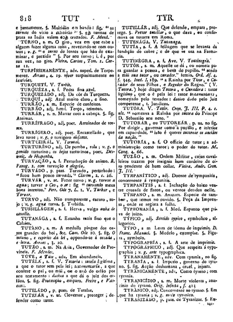 Página 1628_Diccionario da lingua portugueza - recompilado dos vocabularios impressos ate agora, e nesta segunda edição novamente emendado e muito acrescentado, por ANTONIO DE MORAES SILVA