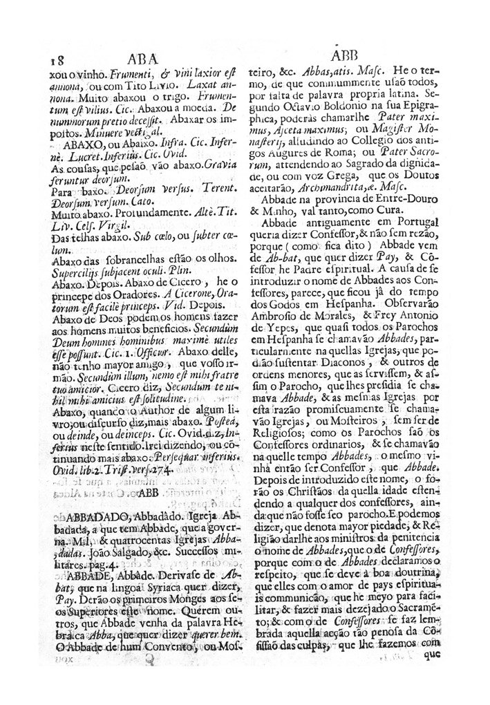 Página 18_VOCABULARIO PORTUGUEZ & LATINO, aulico, anatomico, architectonico...