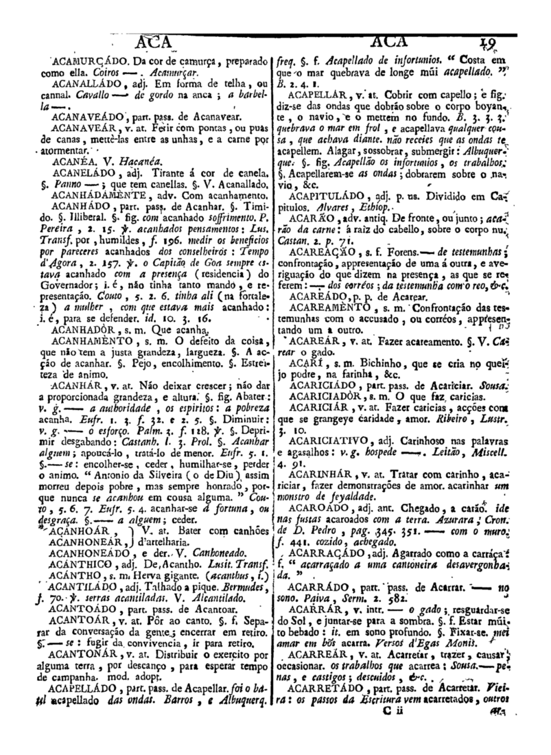 Página 19_Diccionario da lingua portugueza - recompilado dos vocabularios impressos ate agora, e nesta segunda edição novamente emendado e muito acrescentado, por ANTONIO DE MORAES SILVA