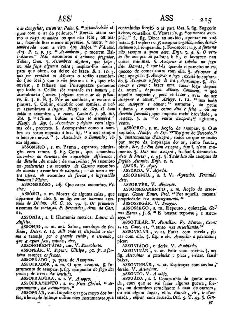 Página 215_Diccionario da lingua portugueza - recompilado dos vocabularios impressos ate agora, e nesta segunda edição novamente emendado e muito acrescentado, por ANTONIO DE MORAES SILVA