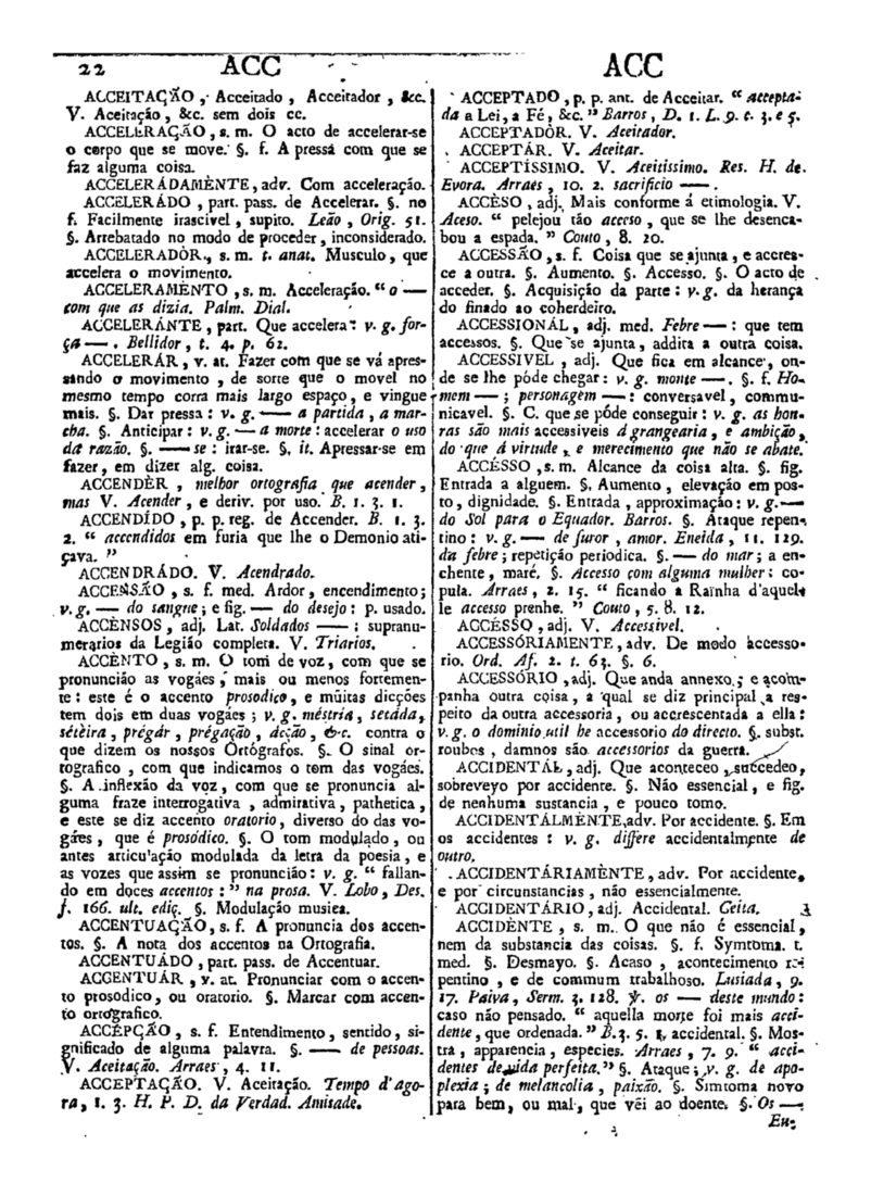 Página 22_Diccionario da lingua portugueza - recompilado dos vocabularios impressos ate agora, e nesta segunda edição novamente emendado e muito acrescentado, por ANTONIO DE MORAES SILVA