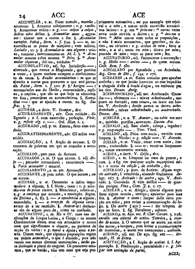 Página 24_Diccionario da lingua portugueza - recompilado dos vocabularios impressos ate agora, e nesta segunda edição novamente emendado e muito acrescentado, por ANTONIO DE MORAES SILVA