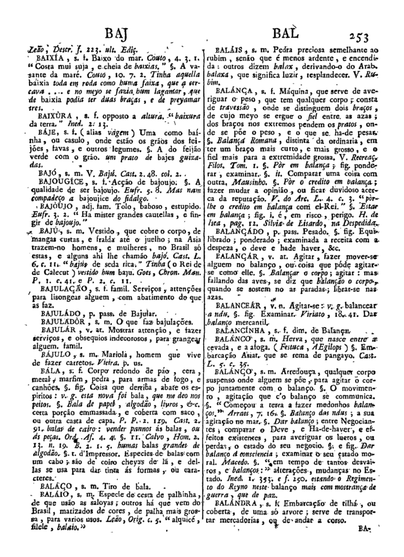 Página 253_Diccionario da lingua portugueza - recompilado dos vocabularios impressos ate agora, e nesta segunda edição novamente emendado e muito acrescentado, por ANTONIO DE MORAES SILVA