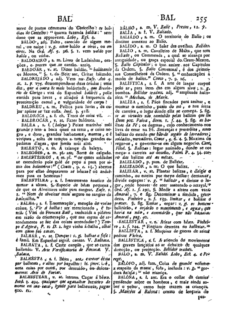 Página 255_Diccionario da lingua portugueza - recompilado dos vocabularios impressos ate agora, e nesta segunda edição novamente emendado e muito acrescentado, por ANTONIO DE MORAES SILVA