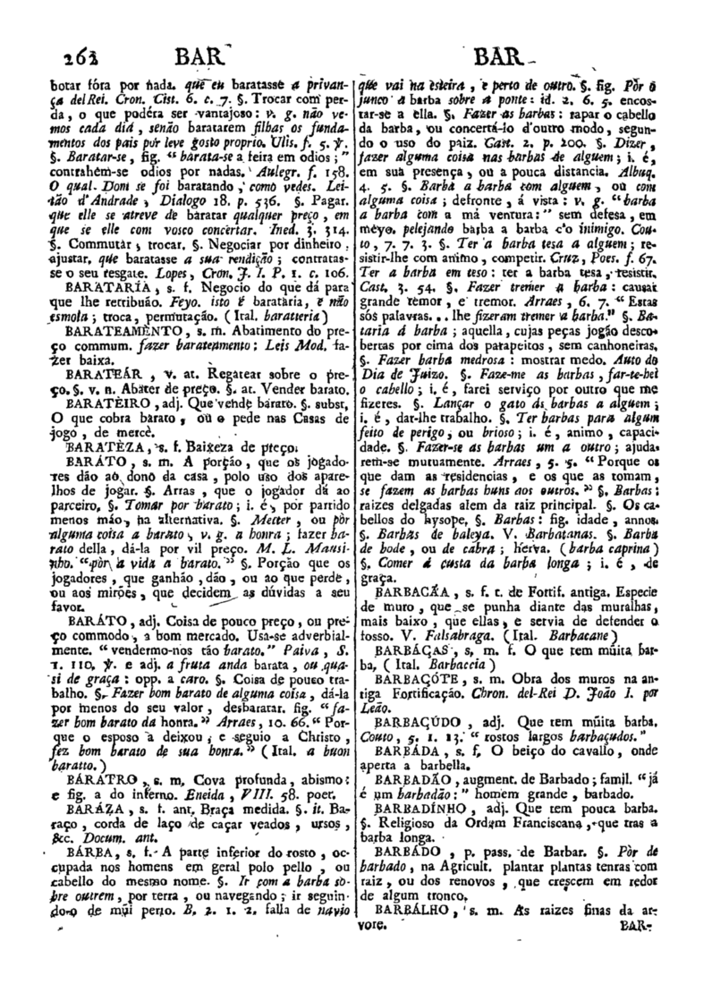Página 262_Diccionario da lingua portugueza - recompilado dos vocabularios impressos ate agora, e nesta segunda edição novamente emendado e muito acrescentado, por ANTONIO DE MORAES SILVA