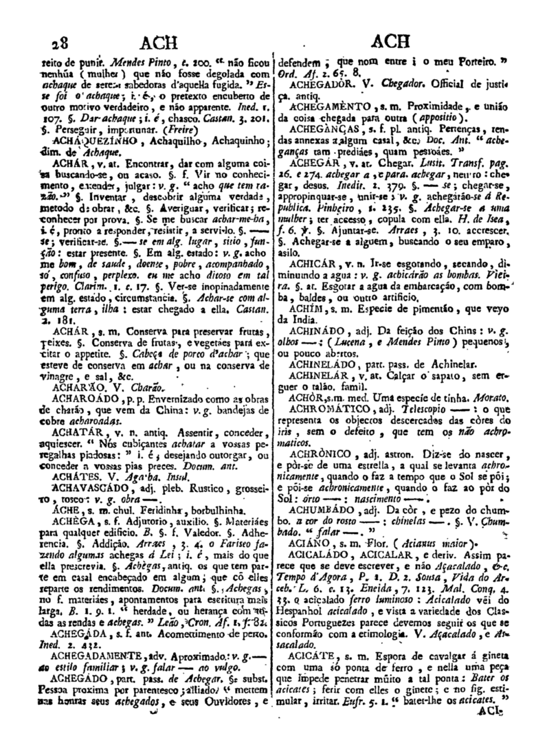 Página 28_Diccionario da lingua portugueza - recompilado dos vocabularios impressos ate agora, e nesta segunda edição novamente emendado e muito acrescentado, por ANTONIO DE MORAES SILVA