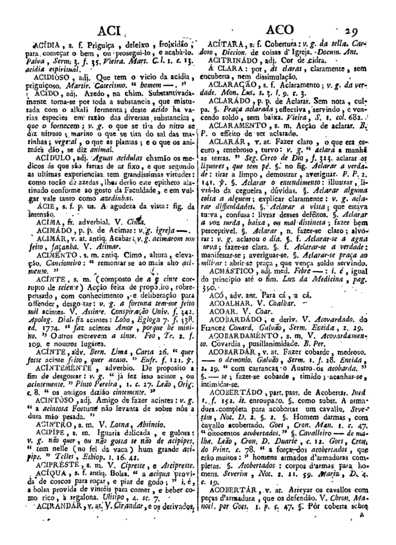 Página 29_Diccionario da lingua portugueza - recompilado dos vocabularios impressos ate agora, e nesta segunda edição novamente emendado e muito acrescentado, por ANTONIO DE MORAES SILVA