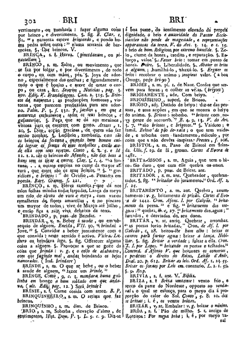 Página 302_Diccionario da lingua portugueza - recompilado dos vocabularios impressos ate agora, e nesta segunda edição novamente emendado e muito acrescentado, por ANTONIO DE MORAES SILVA