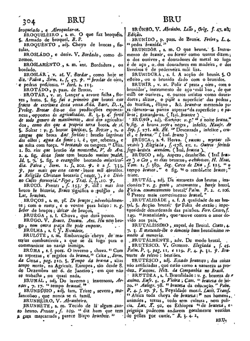 Página 304_Diccionario da lingua portugueza - recompilado dos vocabularios impressos ate agora, e nesta segunda edição novamente emendado e muito acrescentado, por ANTONIO DE MORAES SILVA