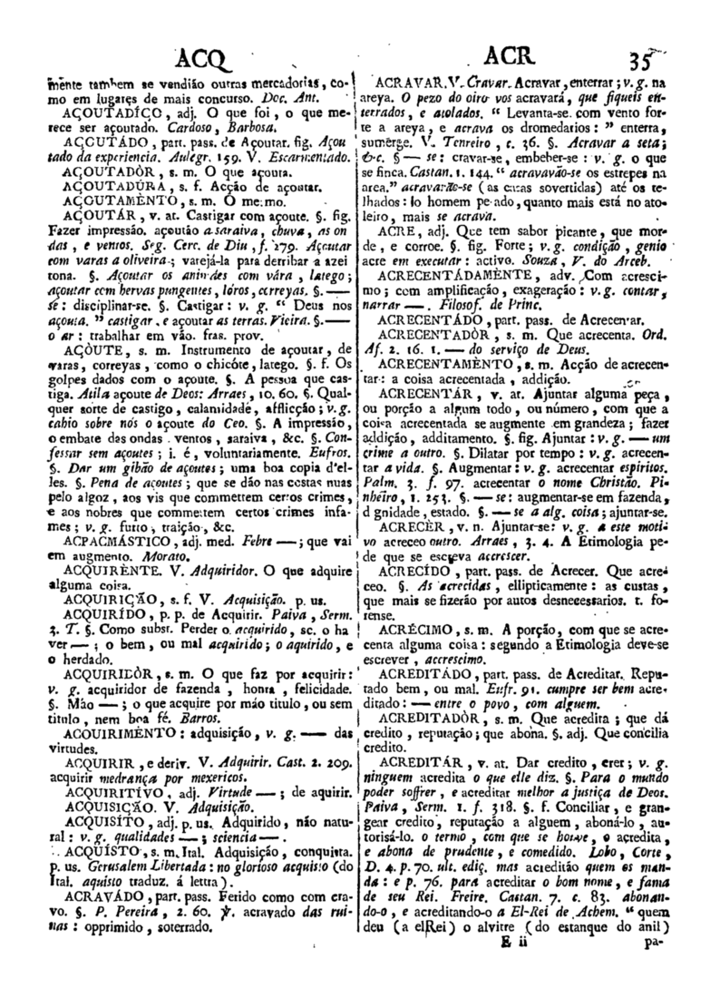 Página 35_Diccionario da lingua portugueza - recompilado dos vocabularios impressos ate agora, e nesta segunda edição novamente emendado e muito acrescentado, por ANTONIO DE MORAES SILVA