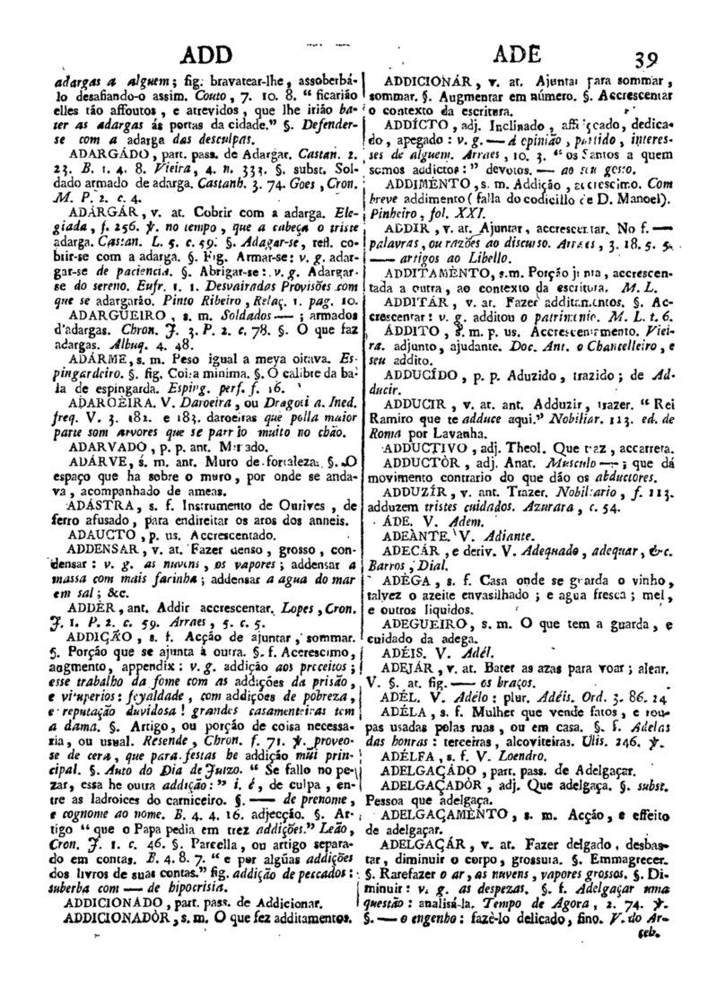 Página 39_Diccionario da lingua portugueza - recompilado dos vocabularios impressos ate agora, e nesta segunda edição novamente emendado e muito acrescentado, por ANTONIO DE MORAES SILVA