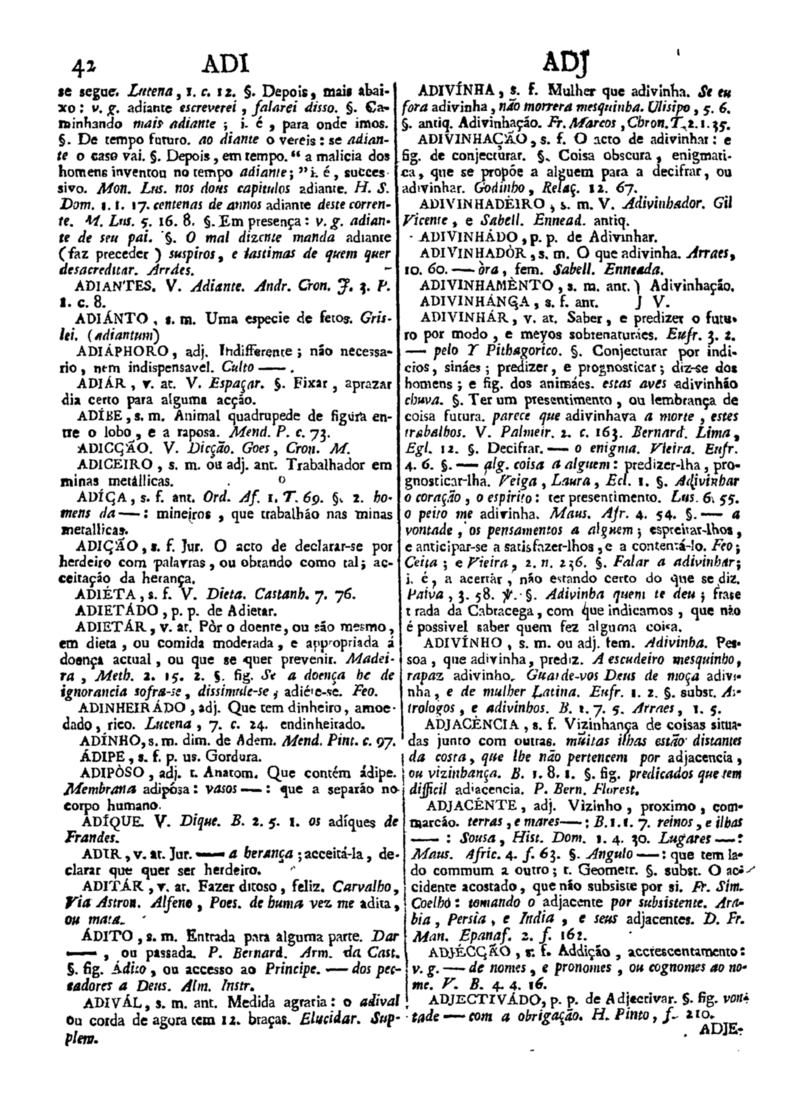 Página 42_Diccionario da lingua portugueza - recompilado dos vocabularios impressos ate agora, e nesta segunda edição novamente emendado e muito acrescentado, por ANTONIO DE MORAES SILVA