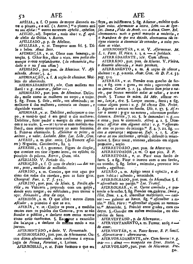 Página 52_Diccionario da lingua portugueza - recompilado dos vocabularios impressos ate agora, e nesta segunda edição novamente emendado e muito acrescentado, por ANTONIO DE MORAES SILVA