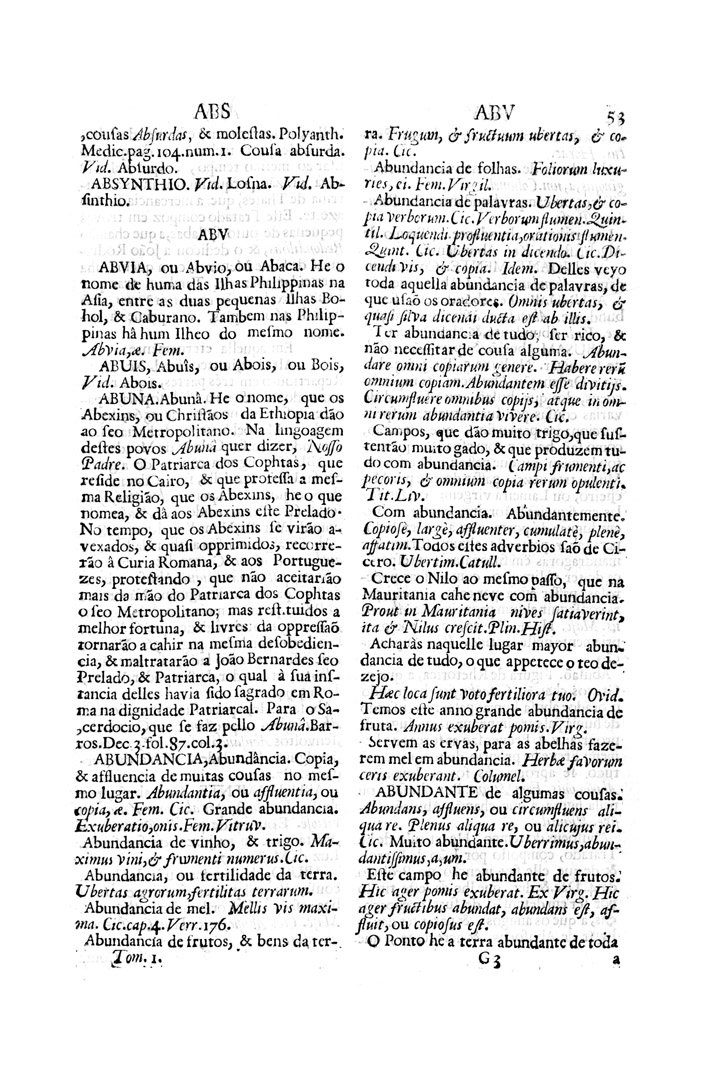 Página 53_VOCABULARIO PORTUGUEZ & LATINO, aulico, anatomico, architectonico...