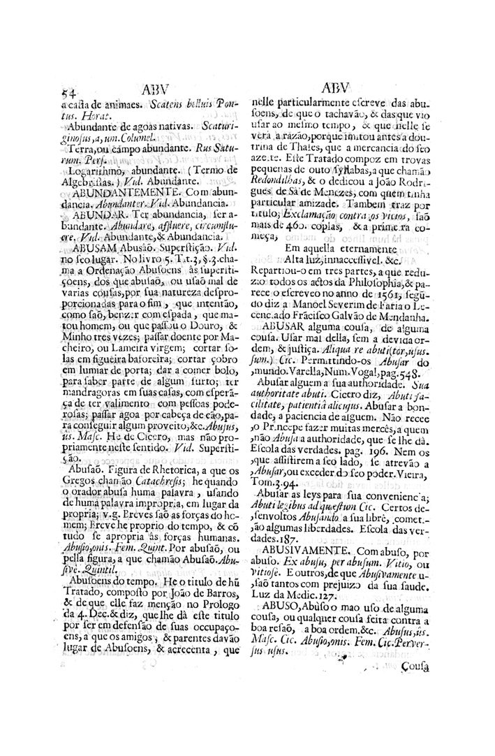 Página 54_VOCABULARIO PORTUGUEZ & LATINO, aulico, anatomico, architectonico...