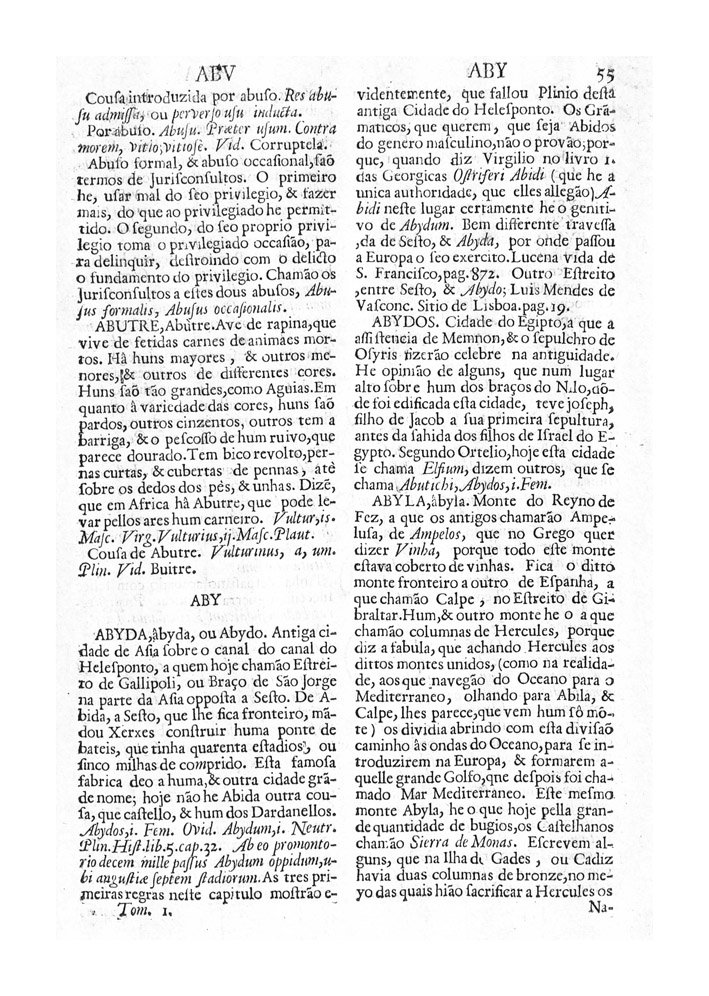 Página 55_VOCABULARIO PORTUGUEZ & LATINO, aulico, anatomico, architectonico...