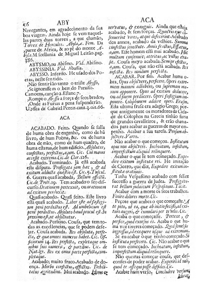 Página 56_VOCABULARIO PORTUGUEZ & LATINO, aulico, anatomico, architectonico...