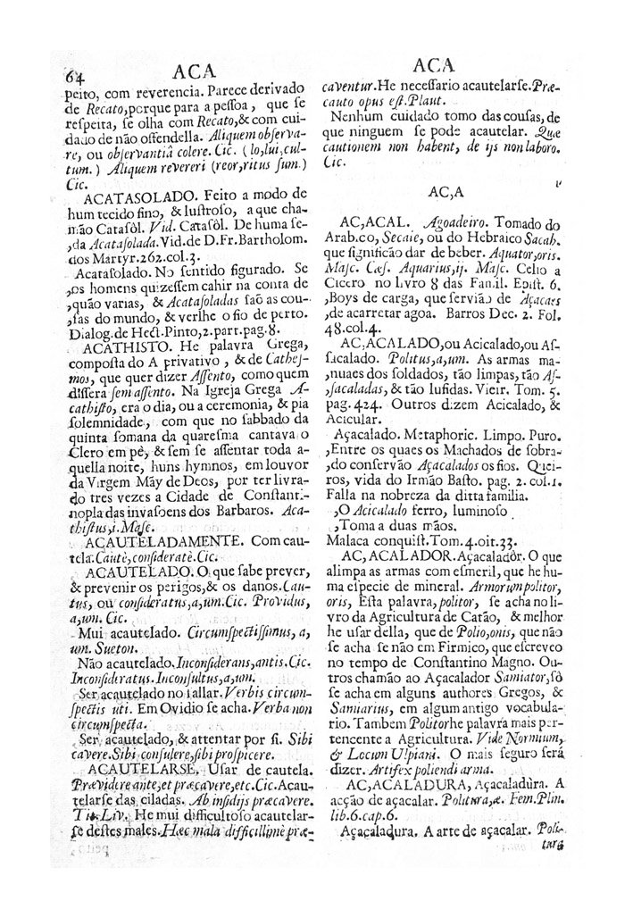 Página 64_VOCABULARIO PORTUGUEZ & LATINO, aulico, anatomico, architectonico...