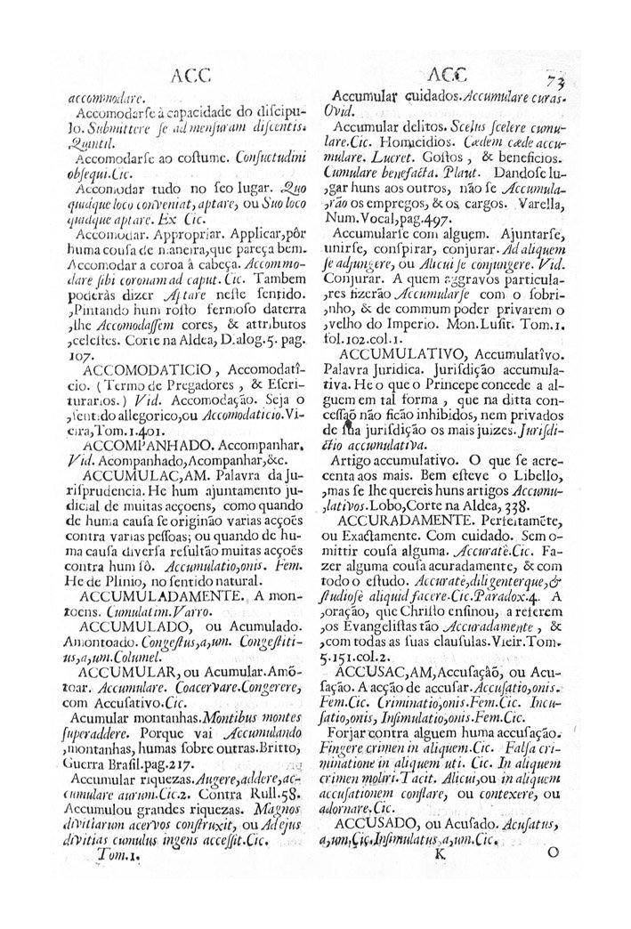 Página 73_VOCABULARIO PORTUGUEZ & LATINO, aulico, anatomico, architectonico...