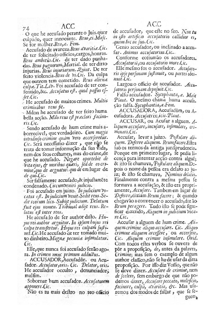 Página 74_VOCABULARIO PORTUGUEZ & LATINO, aulico, anatomico, architectonico...