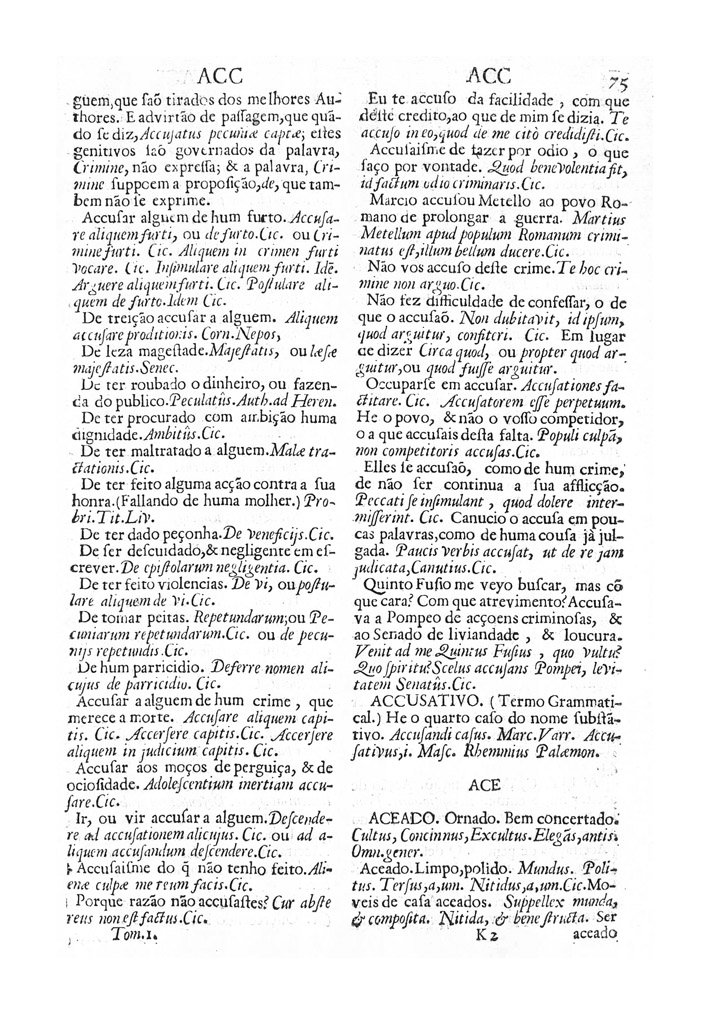 Página 75_VOCABULARIO PORTUGUEZ & LATINO, aulico, anatomico, architectonico...