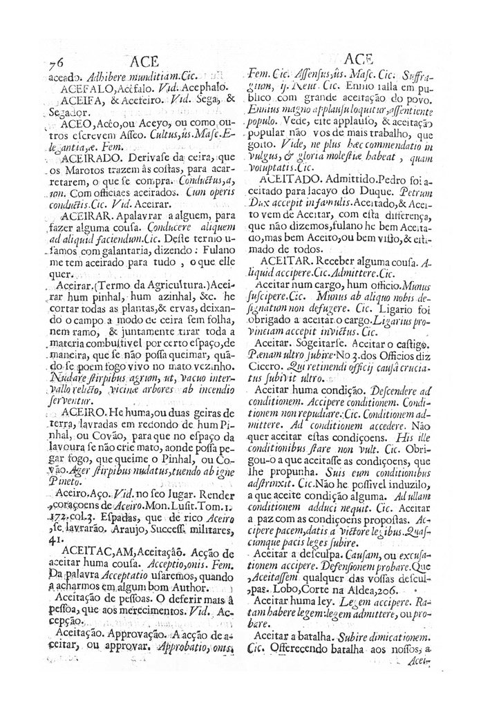Página 76_VOCABULARIO PORTUGUEZ & LATINO, aulico, anatomico, architectonico...
