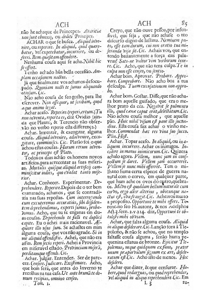 Página 85_VOCABULARIO PORTUGUEZ & LATINO, aulico, anatomico, architectonico...