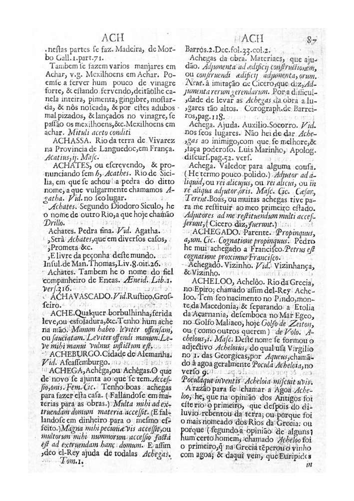 Página 87_VOCABULARIO PORTUGUEZ & LATINO, aulico, anatomico, architectonico...
