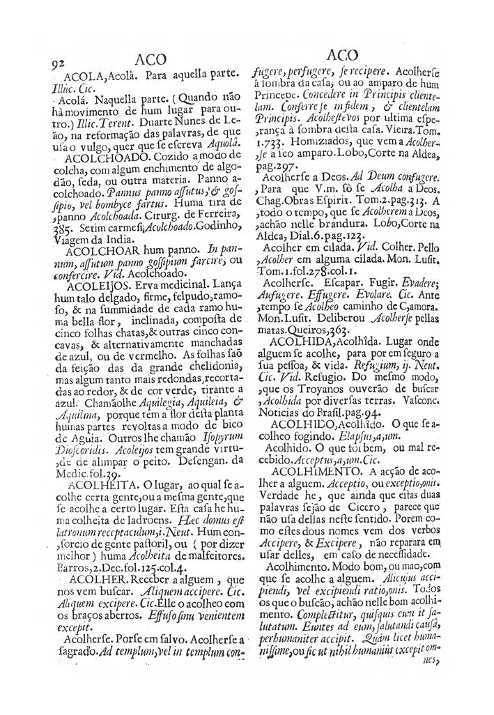 Página 92_VOCABULARIO PORTUGUEZ & LATINO, aulico, anatomico, architectonico...