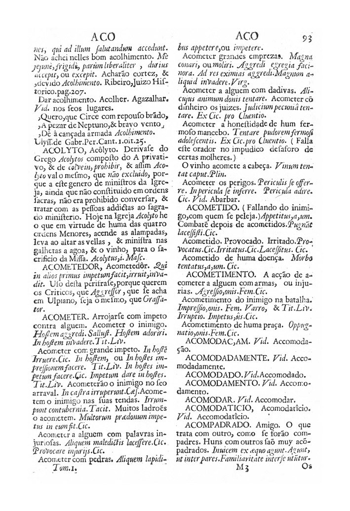 Página 93_VOCABULARIO PORTUGUEZ & LATINO, aulico, anatomico, architectonico...